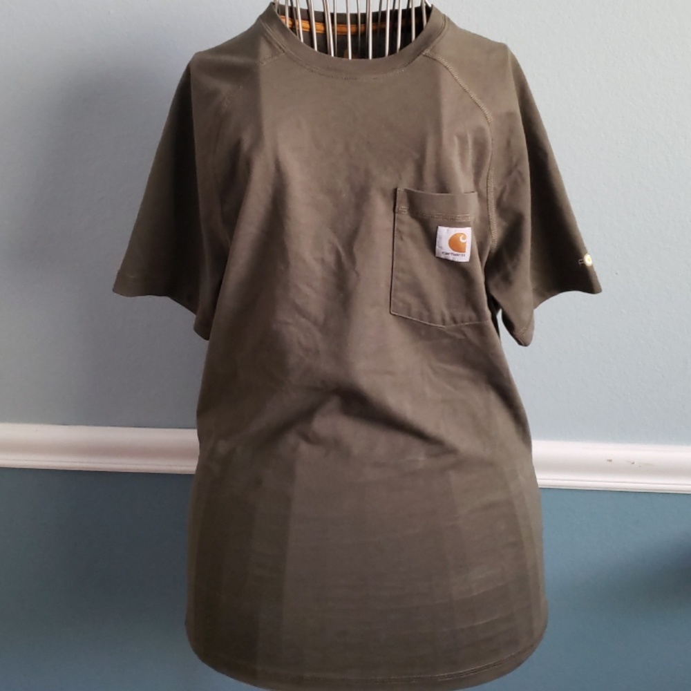 NWOT! Carhartt relaxed fit olive green tee - small